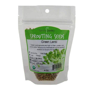 Organic Green Lentil Sprouting Seeds (4 ounces)